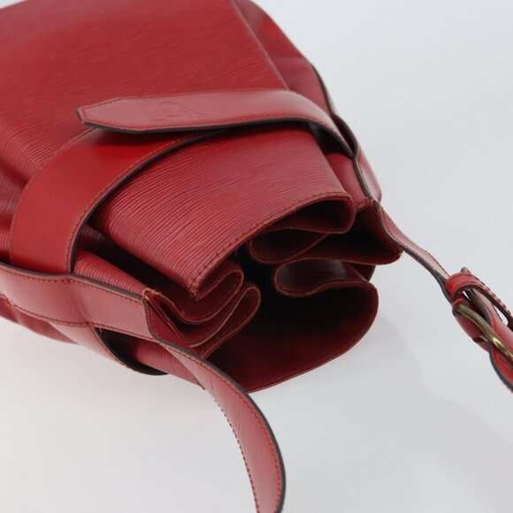 Authentic LOUIS VUITTON Epi Sac Depaule GM Shoulder Bag Red M80197 LV - Picture 13 of 16